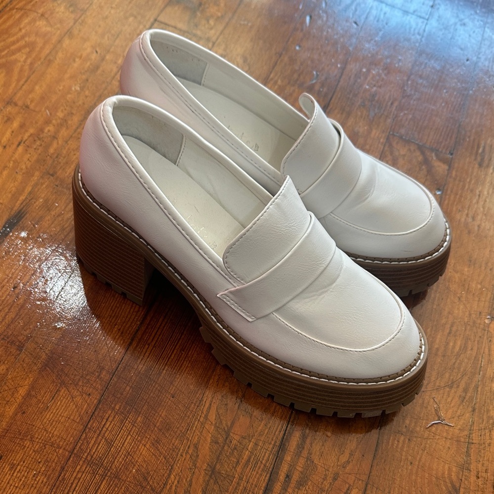 Altard State White Platform Loafers